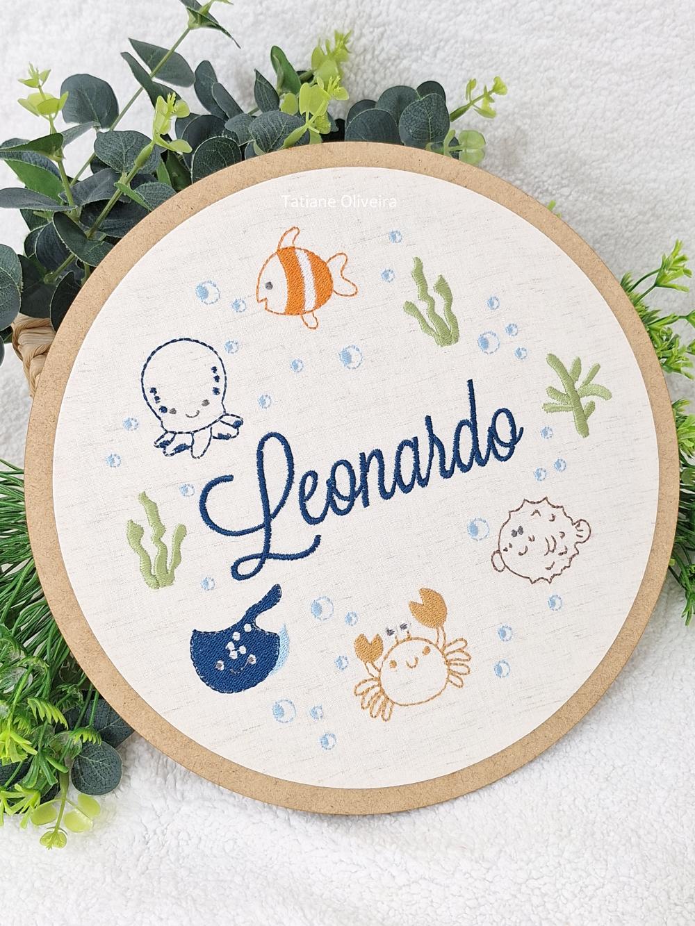 Enfeite Maternidade Bastidor - Fundo do Mar