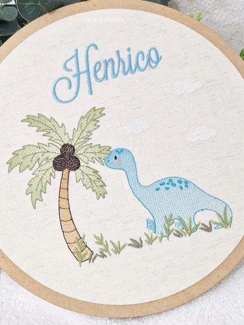 Enfeite Maternidade Bastidor - Dinossauro