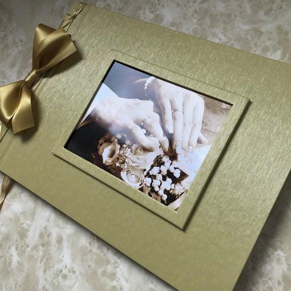 Livro de Assinaturas Bodas de Ouro Dourado com Caixa
