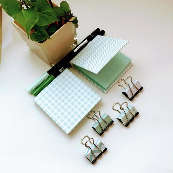 Porta Post It e Clips - Kit