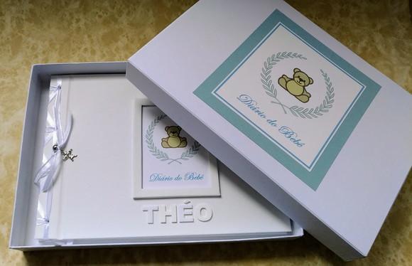 Diário do Bebê - Livro do Bebê Branco Personalizado