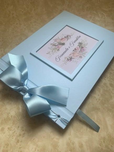 Livro de Assinaturas Personalizado Azul