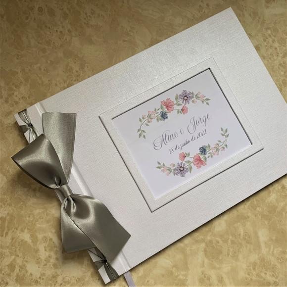 Livro de Assinaturas Personalizado - Casamento ou Bodas