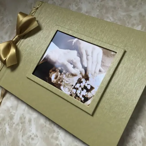 Livro de Assinaturas Bodas de Ouro Dourado com Caixa