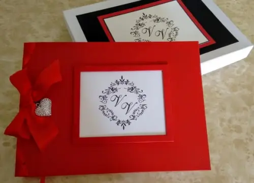 Livro de Assinaturas Vermelho - Casamento, Bodas ou 15 Anos