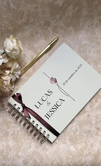 Livro de Assinaturas - Design Exclusivo - Casamento, Bodas,