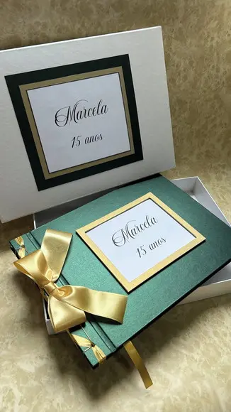Livro de Assinaturas - Guest Book - 15 Anos Personalizado