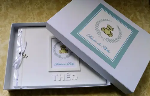 Diário do Bebê - Livro do Bebê Branco Personalizado