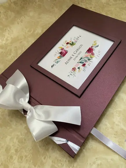 Livro de Assinaturas Casamento - Grande (a4)