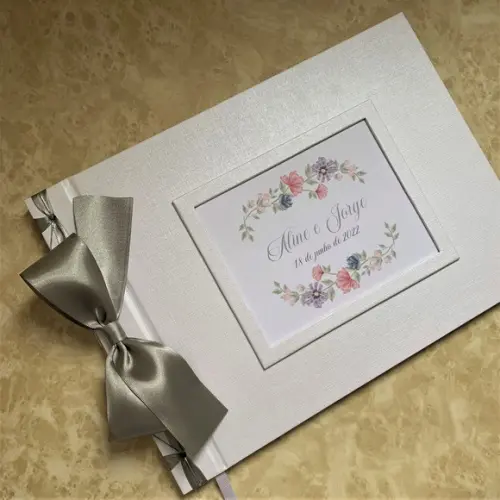 Livro de Assinaturas Personalizado - Casamento ou Bodas