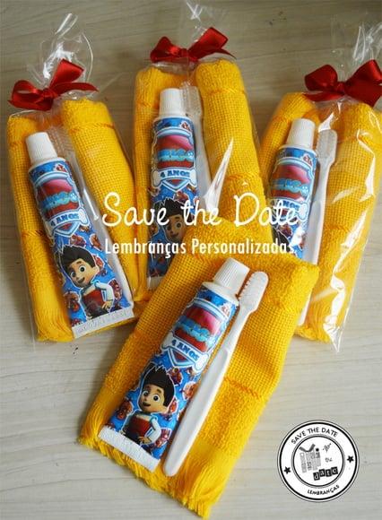 Kit Dental com Toalha - Patrulha Canina