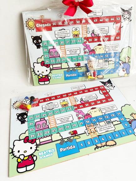Jogo de Tabuleiro em Madeira - Hello Kitty
