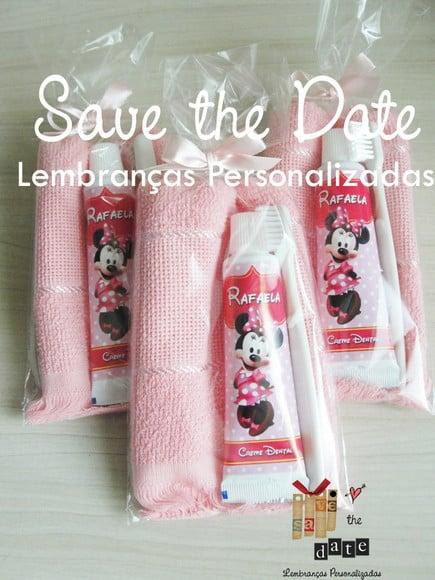 Kit Dental com Toalha - Minnie Rosa