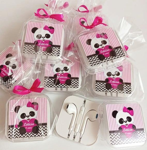 Fone de Ouvido - Panda Rosa