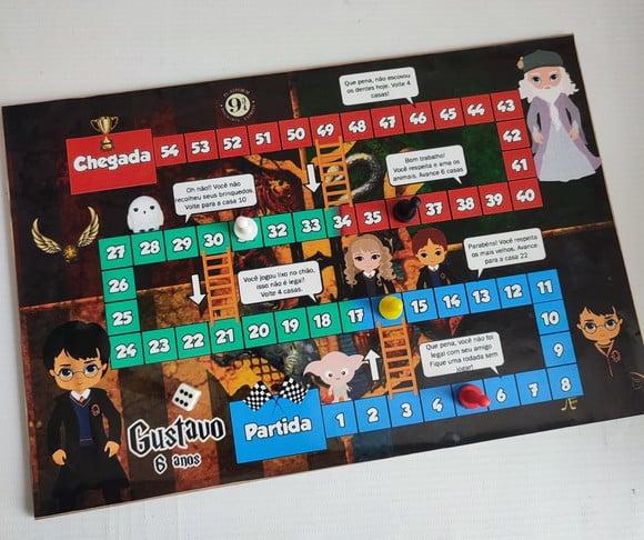 Jogo de Tabuleiro em Madeira - Harry Potter