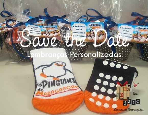 Meias Personalizadas - Pinguins