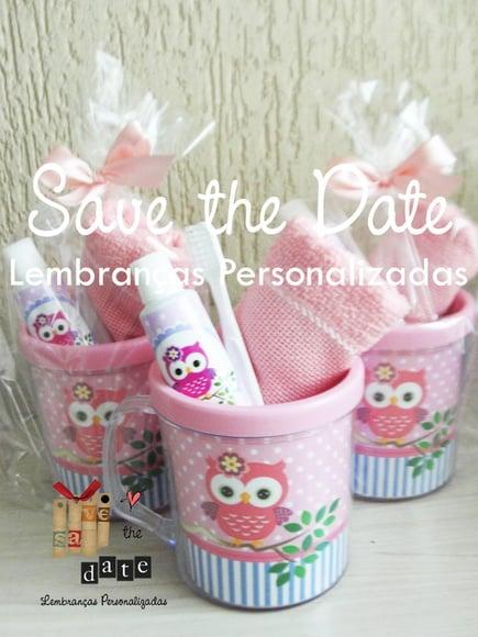 Kit Dental com Caneca - Corujinhas