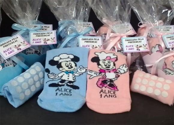 Meias - Mickey/minnie Confeiteiro