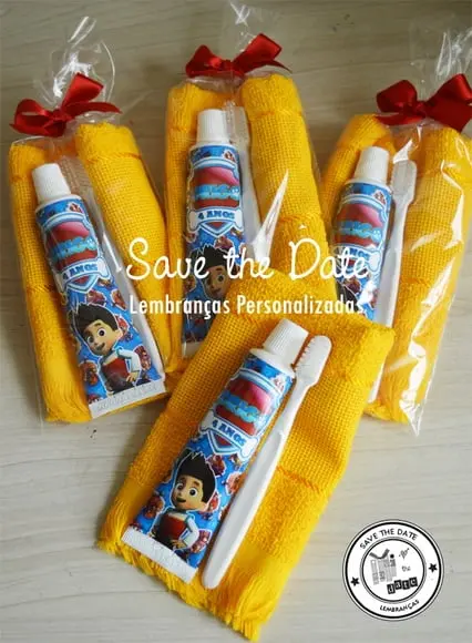 Kit Dental com Toalha - Patrulha Canina