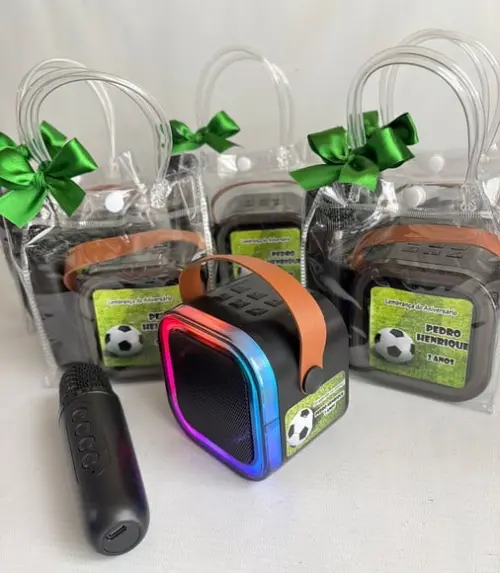 Karaoke com Microfone/bluetooth - Futebol