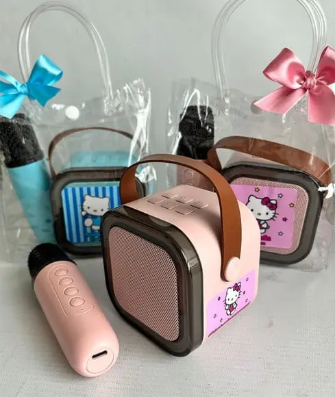 Karaoke com Microfone/bluetooth - Hello Kitty