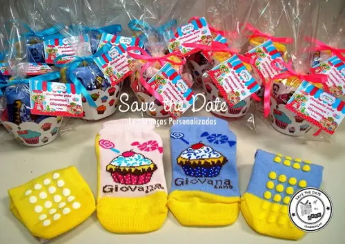 Meias Personalizadas - Cupcakes
