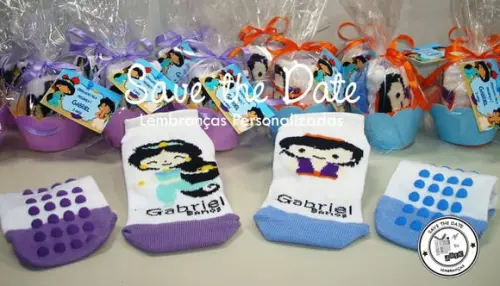 Meias Personalizadas - Alladin/jasmine
