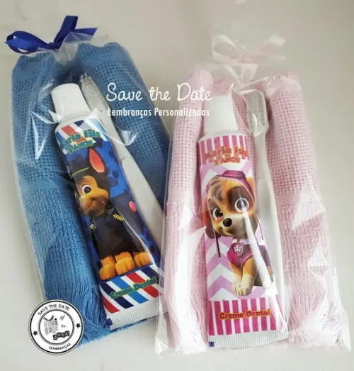 Kit Dental com Toalha - Patrulha Canina
