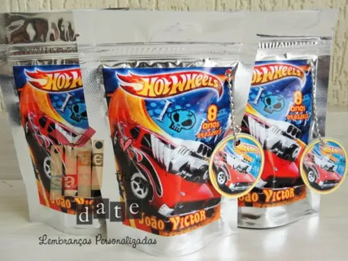 Saquinho Zip Guloseimas - Hot Wheels