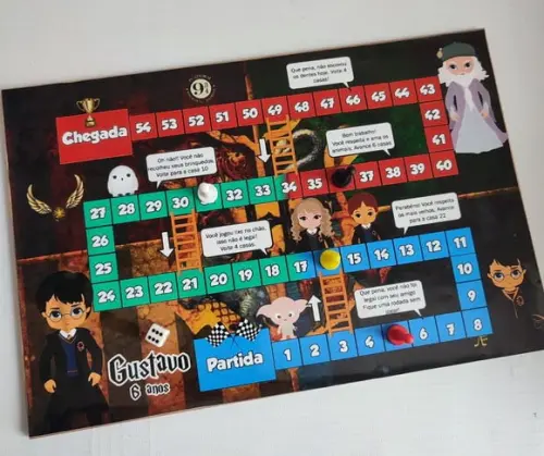 Jogo de Tabuleiro em Madeira - Harry Potter