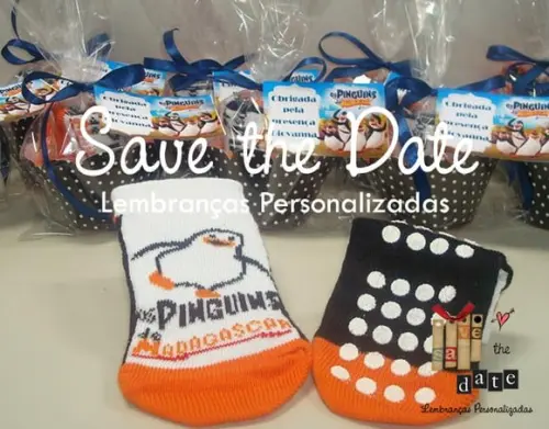Meias Personalizadas - Pinguins