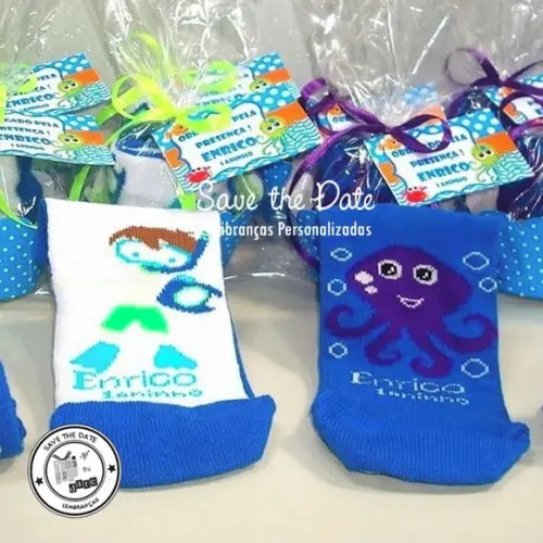 Meias Personalizadas - Fundo do Mar