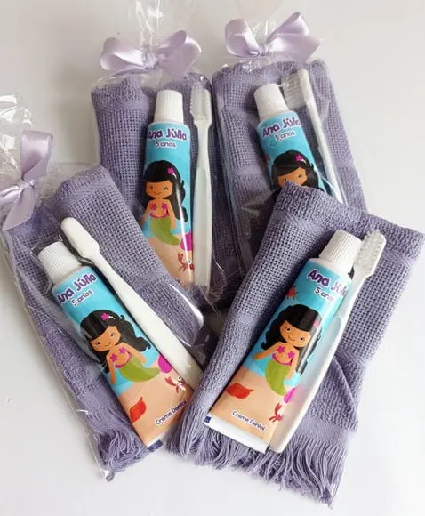 Kit Dental com Toalha - Sereia