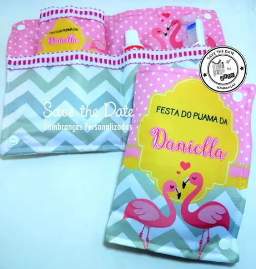 Kit Dental Luxo - Flamingos