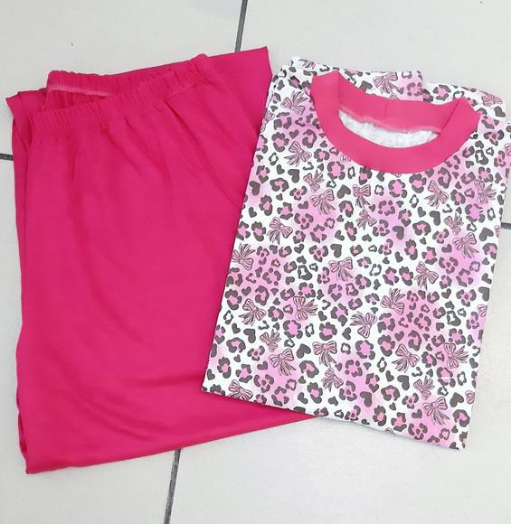 Pijama Longo Malha Algodão Feminino.