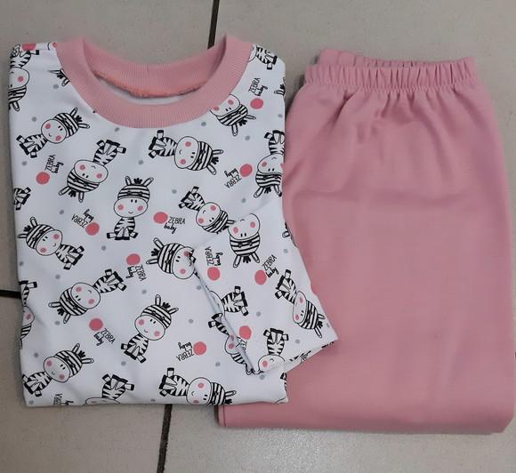 Pijama de Inverno Moletinho Flanelado Feminino Tam.12.