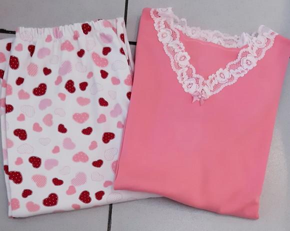 Pijama Longo Malha Suedine (Algodão) Feminino.
