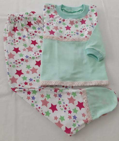 Pijama Longo Tam.01 - Malha Fem.