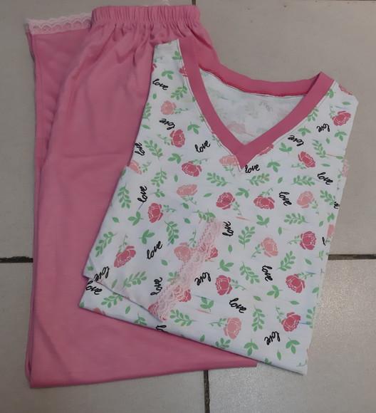 Pijama Inverno Malha de Algodão - Fem.