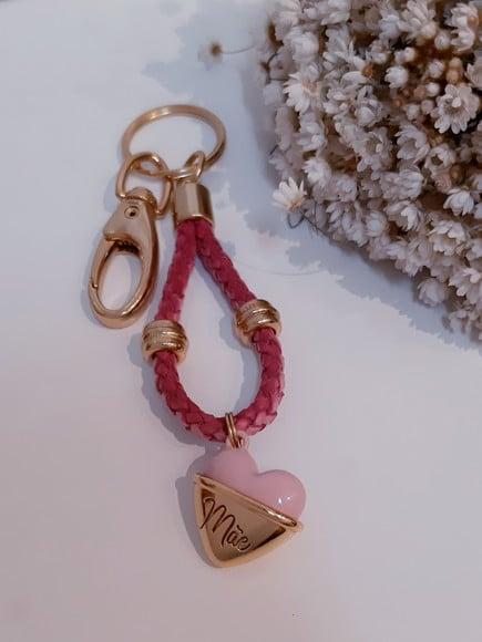 Chaveiro em Couro - Mãe