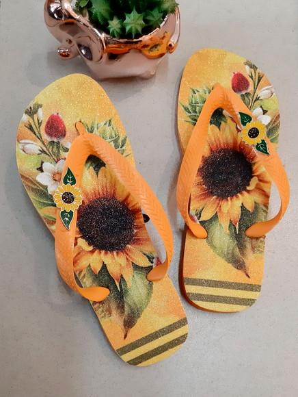 Havaianas Sublimada - Girassol c/ Brilho