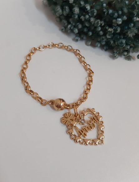 Pulseira em Metal - Coração
