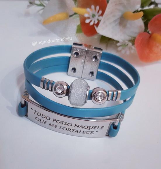 Pulseira em Couro Liso 3 Voltas