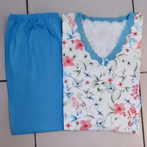 Pijama Pescador em Malha Algodão Feminino