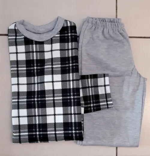 Pijama Invantil Longo Moletinho Flanelado Masc.