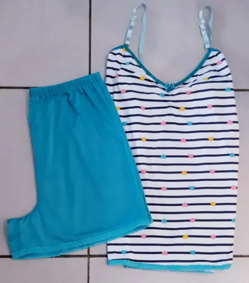 Pijama Curto Tam.G - Malha Algodão Fem.