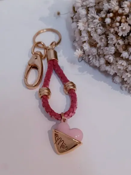 Chaveiro em Couro - Mãe