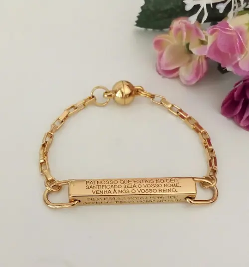 Pulseira em Metal - Oração do Pai Nosso