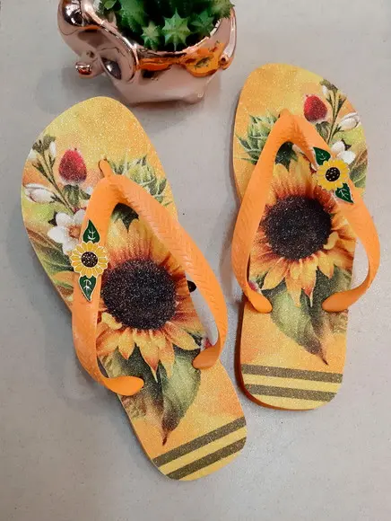 Havaianas Sublimada - Girassol c/ Brilho