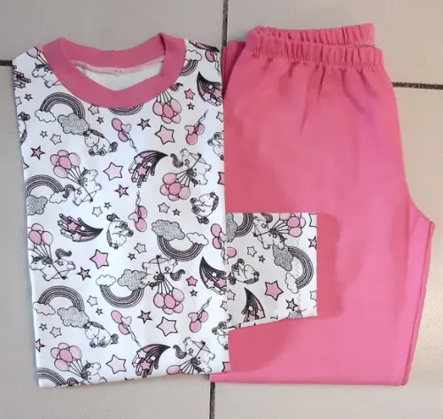 Pijama Inverno Moletinho Flanelado Feminino Tam.08 Infantil
